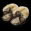 Camo Leather Baby Moccasins w/ Wool